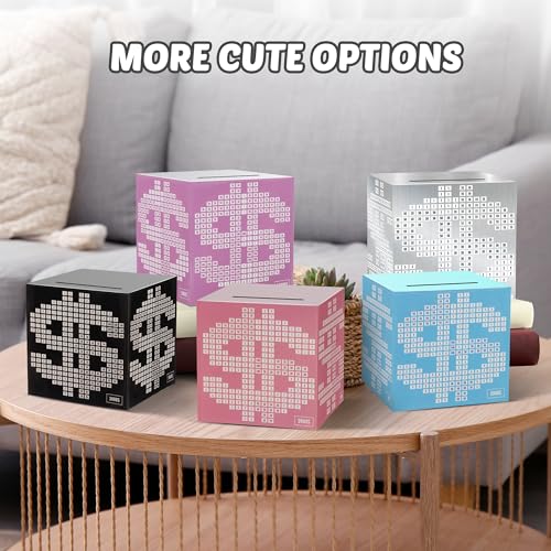 Primo Lines Piggy Bank for Adults Must Break to Open, with Savings Counter & Goal Tracker, Unbreakable Stainless Steel Money Box for 10K Challenge $3000 $5000, Kakeibo(4.72 Inch) - Image 2