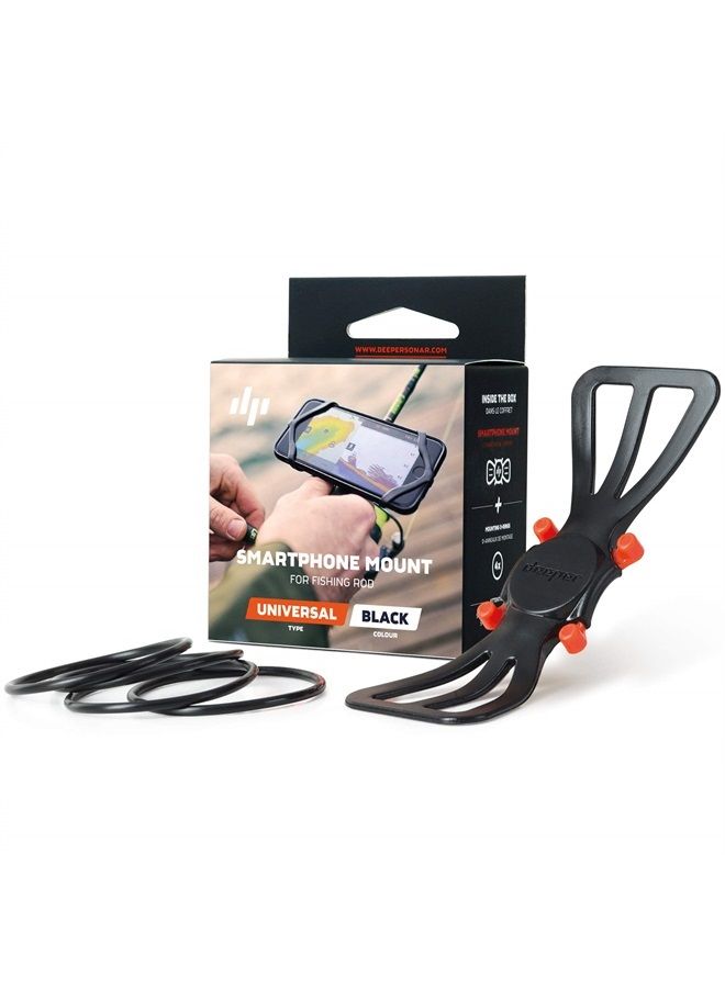 DEEPER Smartphone Mount for Fishing Rod – See Phone and Keep Hands Free While Using Sonars, 12cm - Image 1