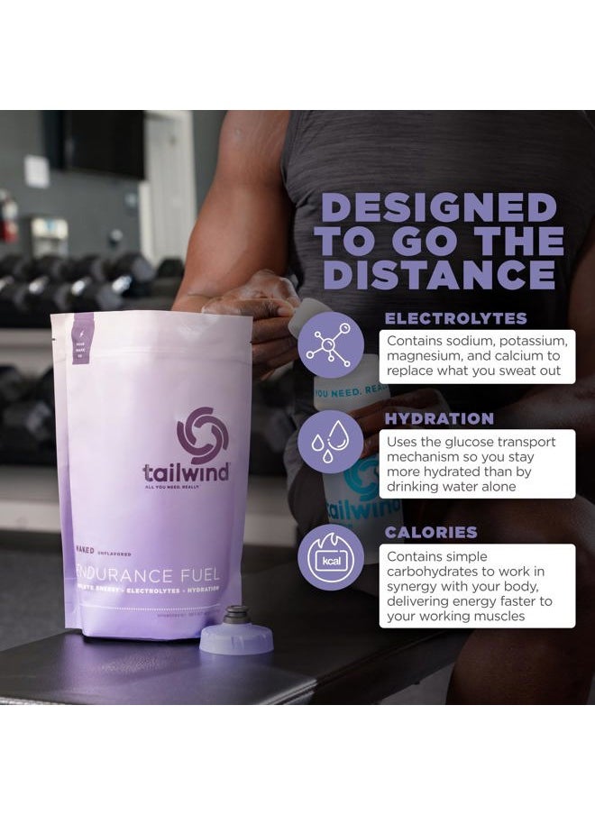 Tailwind Nutrition - Endurance Fuel, Sports Drink Powder Mix with Electrolytes, Non-GMO, Free of Soy, Dairy, and Gluten, Vegan, Naked Unflavored, 50 Servings - Image 1