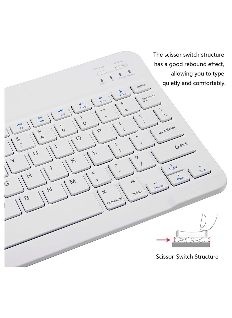 Generic White Bluetooth Keyboard and Mouse Combo,Ultra-Slim Portable Wireless Mouse Keyboard Set,Compact magnetic suction Keyboard,Suitable for IOS Android Windows  - Image 3