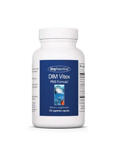 اليرجي ريسيرتش جروب مجموعة أبحاث الحساسية DIM Vitex Supplement - يدعم التوازن الهرموني الصحي والدورة الشهرية، تركيبة PMS، فيتامين B6، مضاد للحساسية، كبسولات نباتية، خالية من الصويا - 120 كبسولة  - Image 1