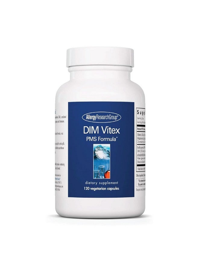 اليرجي ريسيرتش جروب مجموعة أبحاث الحساسية DIM Vitex Supplement - يدعم التوازن الهرموني الصحي والدورة الشهرية، تركيبة PMS، فيتامين B6، مضاد للحساسية، كبسولات نباتية، خالية من الصويا - 120 كبسولة - Image 1