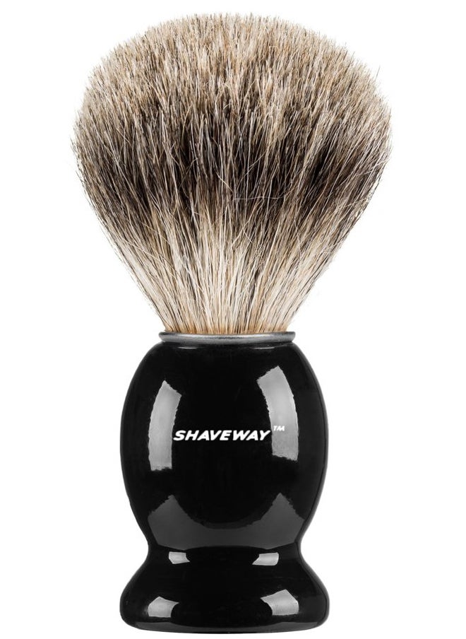 SHAVEWAY Shaveway 100% Pure Badger Shaving Brush Engineered to Deliver The Best Shave of Your Life. No Matter What Method You use, Safety Razor, Double Edge Razor, Staight Razor or Shaving Razor,. …  - Image 5