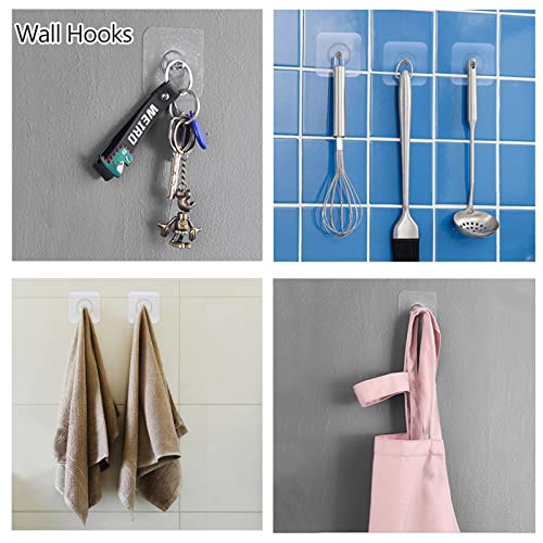 AIERSA 13 Pack Wall Hooks for Hanging,Screw Free Sticker for Mount Wall Shelf, 2 in 1 Reusable Adhesive Hooks Heavy Duty, Waterproof Rustproof and Oilproof for Kitchen, Bathroom, Home, Office(16mm) - Image 5