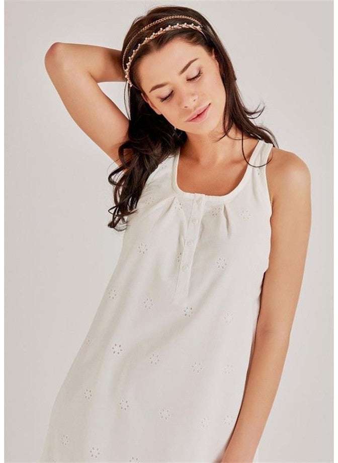 Magic Form 36110 Embroidered Nightgown Set - Ecru  - Image 1