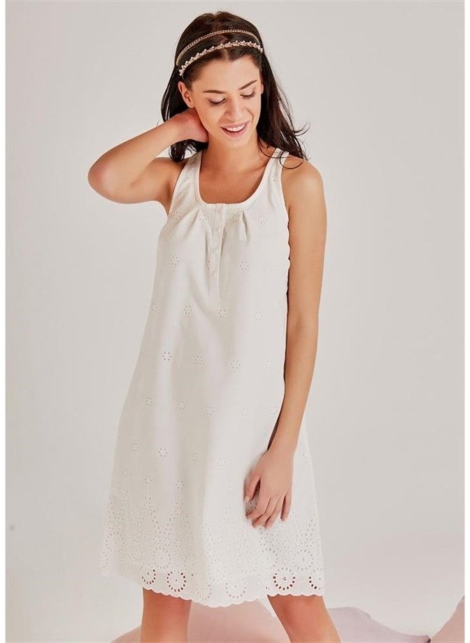 Magic Form 36110 Embroidered Nightgown Set - Ecru  - Image 2