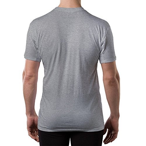 THOMPSON TEE Men's Sweatproof Undershirt - Cotton Crew Neck T-Shirt with Underarm Sweat Pads - Original Fit - Aluminum-Free Alternative - Heather Grey - Small - Image 2