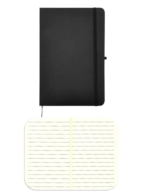 A6 Size Executive PU Notebook With Elastic Closure And Pen Loop Black
