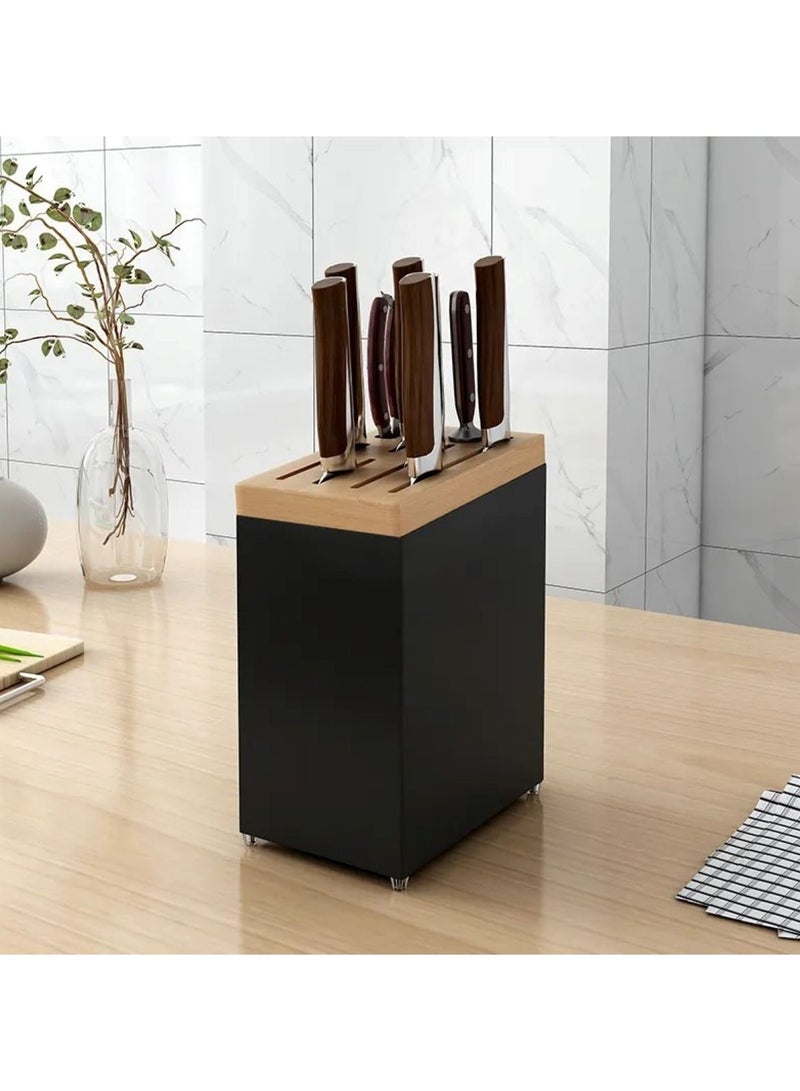 Huitich Kitchen Knives Storage Stainless Steel Knife Rack Stand Unique Slot Design For Safe  - Image 1