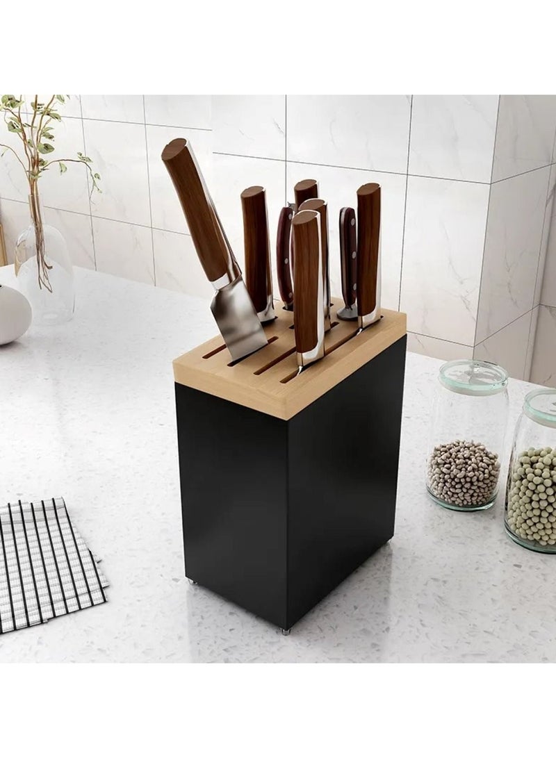 Huitich Kitchen Knives Storage Stainless Steel Knife Rack Stand Unique Slot Design For Safe  - Image 4