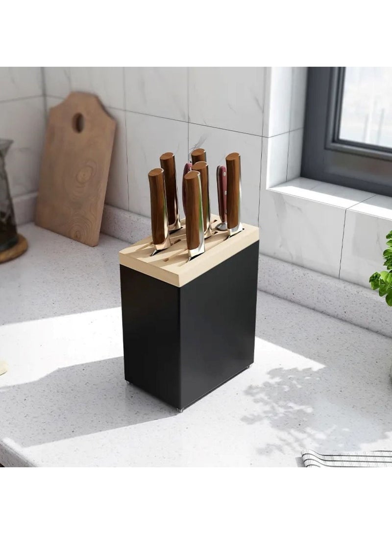 Huitich Kitchen Knives Storage Stainless Steel Knife Rack Stand Unique Slot Design For Safe  - Image 2