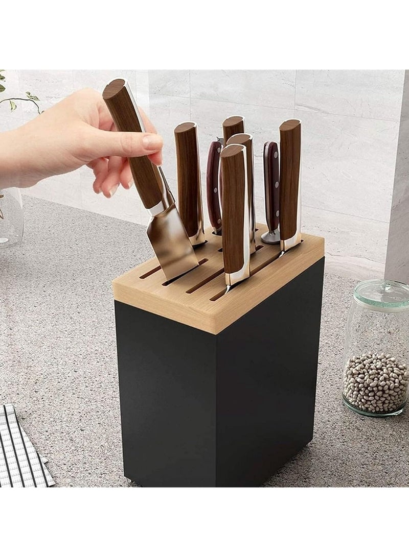 Huitich Kitchen Knives Storage Stainless Steel Knife Rack Stand Unique Slot Design For Safe  - Image 3