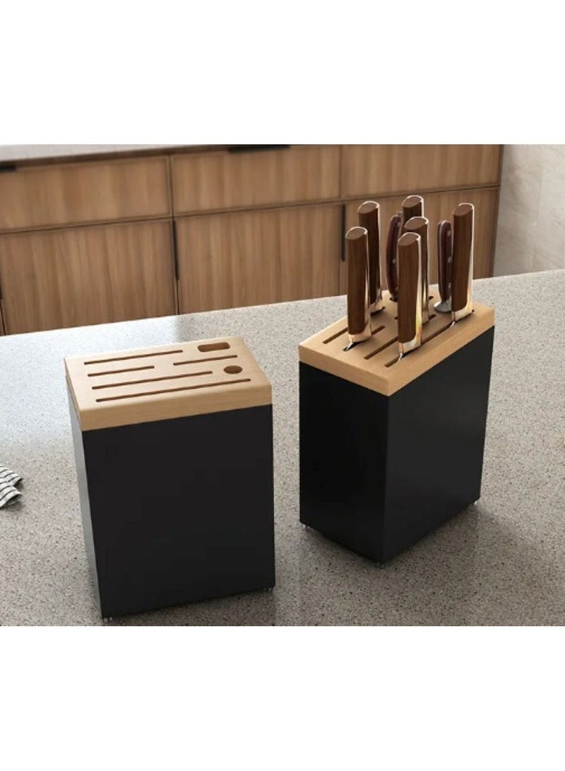 Huitich Kitchen Knives Storage Stainless Steel Knife Rack Stand Unique Slot Design For Safe  - Image 5