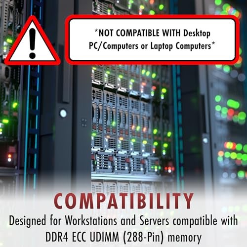 A-Tech Server 64GB Kit (2x32GB) DDR4 3200MHz PC4-25600 ECC UDIMM 2Rx8 Dual Rank 1.2V ECC Unbuffered DIMM 288-Pin Server & Workstation RAM Memory Upgrade Modules (A-Tech Enterprise Series) - Image 3