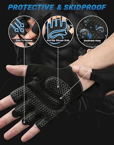 Cofit قفازات تمرين قابلة للتنفس من COFIT، قفازات رفع أوزان مضادة للانزلاق للرجال والنساء، قبضة متفوقة وحماية للراحة لرفع الأثقال، اللياقة البدنية، التمارين، التدريب - Image 3