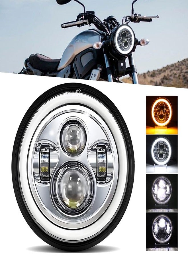 DriSentri 7 Inch Round LED Headlights, 2Pcs Led Headlight DOT Approved Hi/Lo Beam DRL Amber Turn Signal Round LED Headlight Compatible with Jeep Wrangler JK/TJ/LJ - Image 3