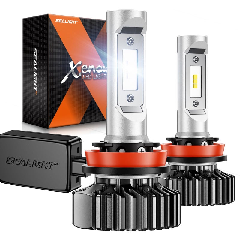 SEALIGHT H11 Light Bulbs, 30000LM 700% Brighter Fog Light with Turbo Fan,5 Mins Quick Installation, IP67 Waterproof Bulbs Pack of 2 - Image 1