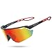 Lamicall Polarized Sports Sunglasses for Men Women 24g Ultralight Adjustable Nose Pad UV400 Protection Sun Glasses for Cycling Running Baseball Fishing Golf Beach Volleyball Half Frame Red - Image 2