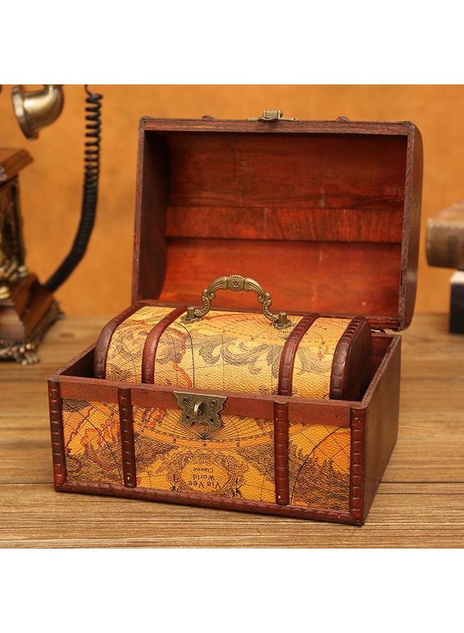 Bluejw Vintage Box Wood Dustproof Film And Television Shooting Props Crafts Ornaments Window Decorative Box Jewelry Dust-proof Box - Image 4