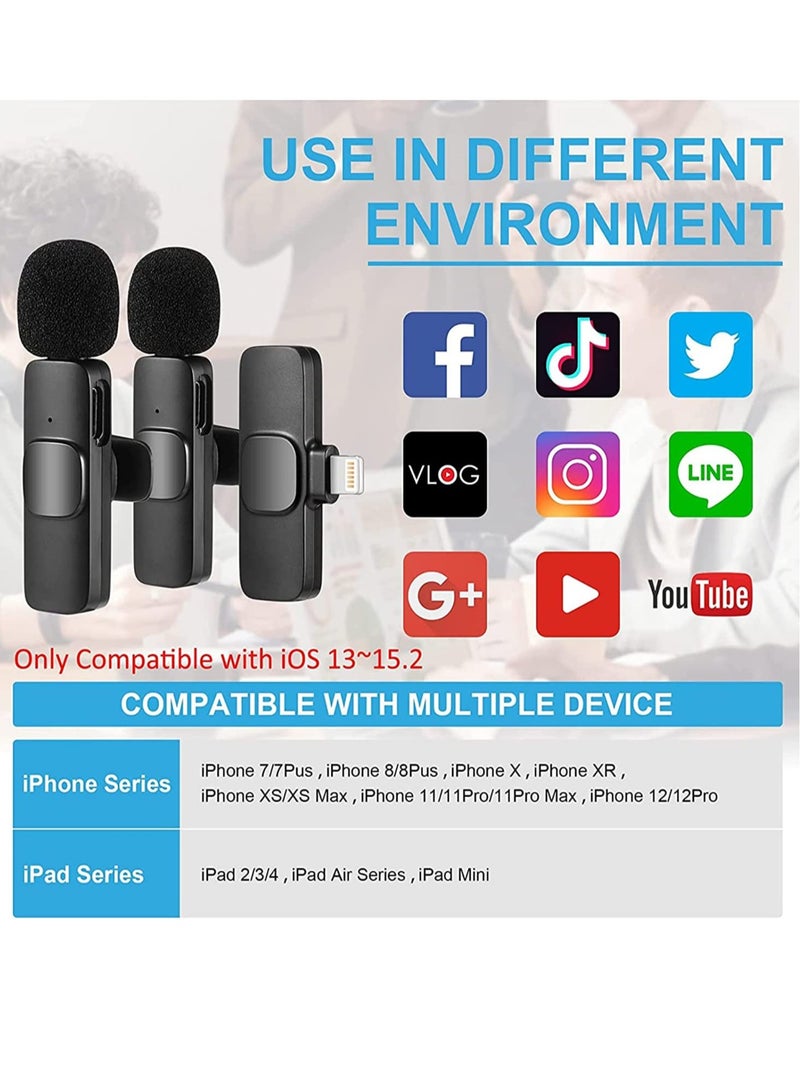 ELTRAZONE Wireless Lavalier Microphone for iPhone iPad, Plug-Play Wireless Mic for Recording, Live Stream, YouTube, TikTok, Facebook, - Image 2
