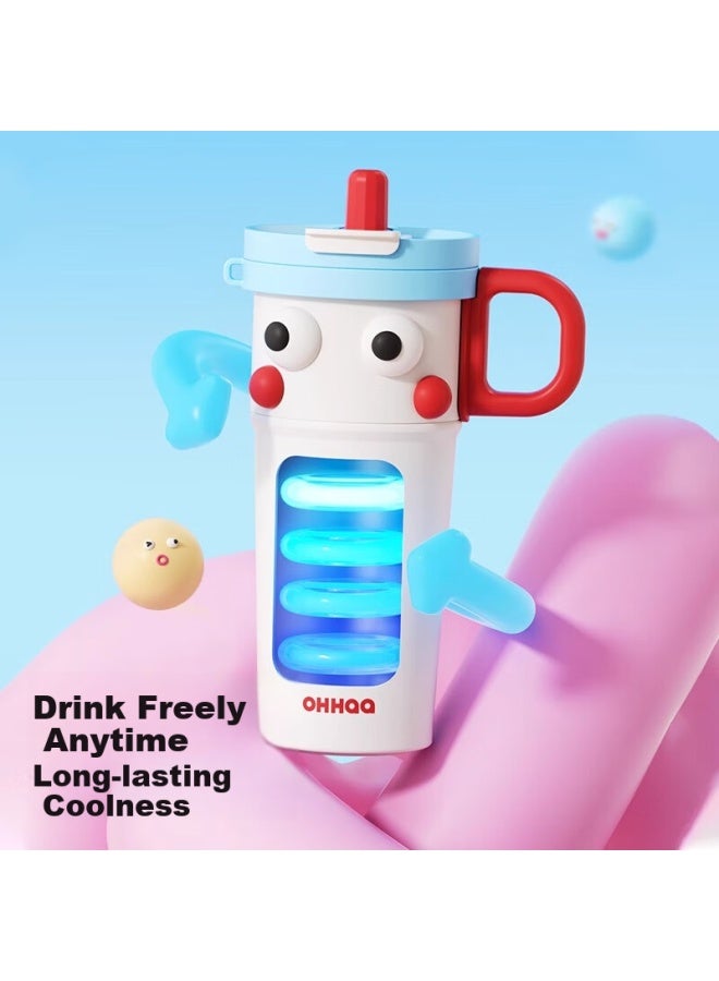 Ohhaa Insulated Mug, 316 Stainless Steel New Stylish Straw Cup, Ice Cup, Car-mounted Student Mid-autumn Festival Gift Cup - Image 3