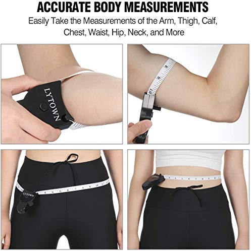 LYTOWN 2PCS Tape Measure Body Measuring Tape 60inch (150cm), Retractable Measuring Tape for Body Measurement & Weight Loss, Accurate Body Tape Measure for Fitness, Tailor, Sewing, Handcrafts, Clothes - Image 2