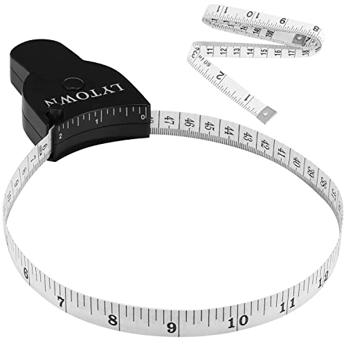 LYTOWN 2PCS Tape Measure Body Measuring Tape 60inch (150cm), Retractable Measuring Tape for Body Measurement & Weight Loss, Accurate Body Tape Measure for Fitness, Tailor, Sewing, Handcrafts, Clothes - Image 1