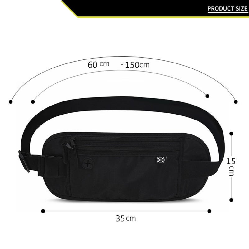 JUNLETU Sports Waist Bag Water-Resistant Oxford Fanny Pack - Ample Capacity with Headphone Hole Waist Pack for Gym Running Travel - Image 3