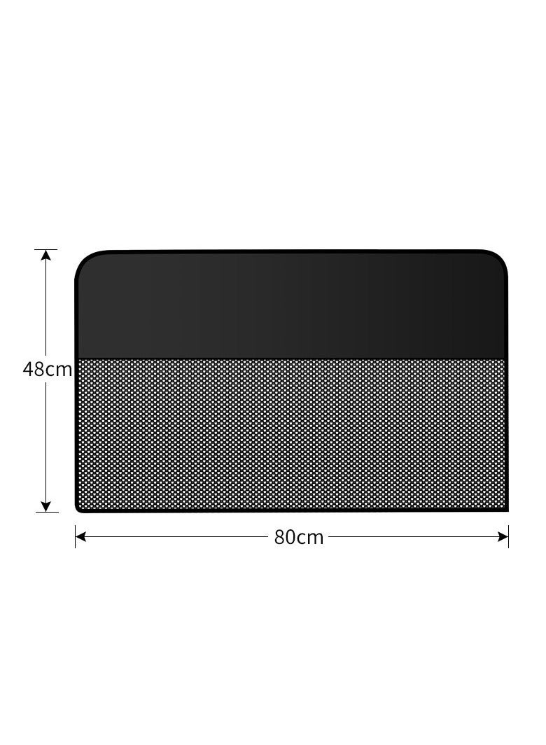 Car Window Shades,Magnetic Single-Deck Side Window Sun Shades with Half Shade, Rear Car Window Covers Blocks Heat and UV Rays Glare for Driver (2 PCS Shaded for Rear) - Image 3