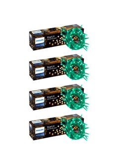 Philips PHILIPS Starlit 12 Meter 72 LEDs String Light for Decoration Festival LED String Light for Diwali Christmas and Home Decoration Green Pack of 4  - Image 1