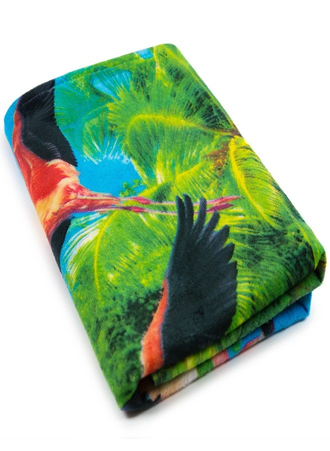 Beachland Flamingo Beach Towel 30 x 60 inch 100% Cotton (Flamingos at The Beach, One Towel) - Image 4