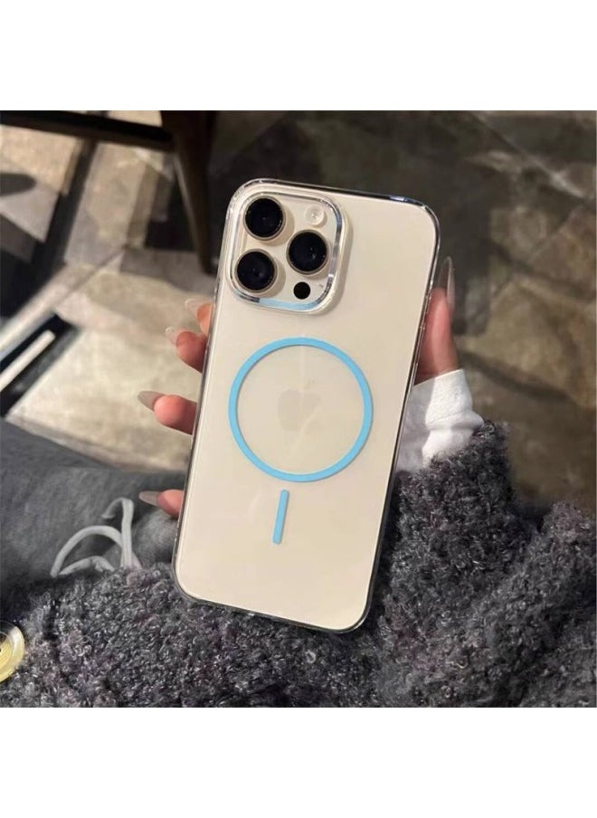 Generic - Suitable For IPhone16ProMax Phone Case Advanced Sense Simple Thin Ring Magnetic Suction Apple 15 Drop-resistant Protective Case 14-Color:Pink-Applicable Models:iPhone 15 Pro - Image 1