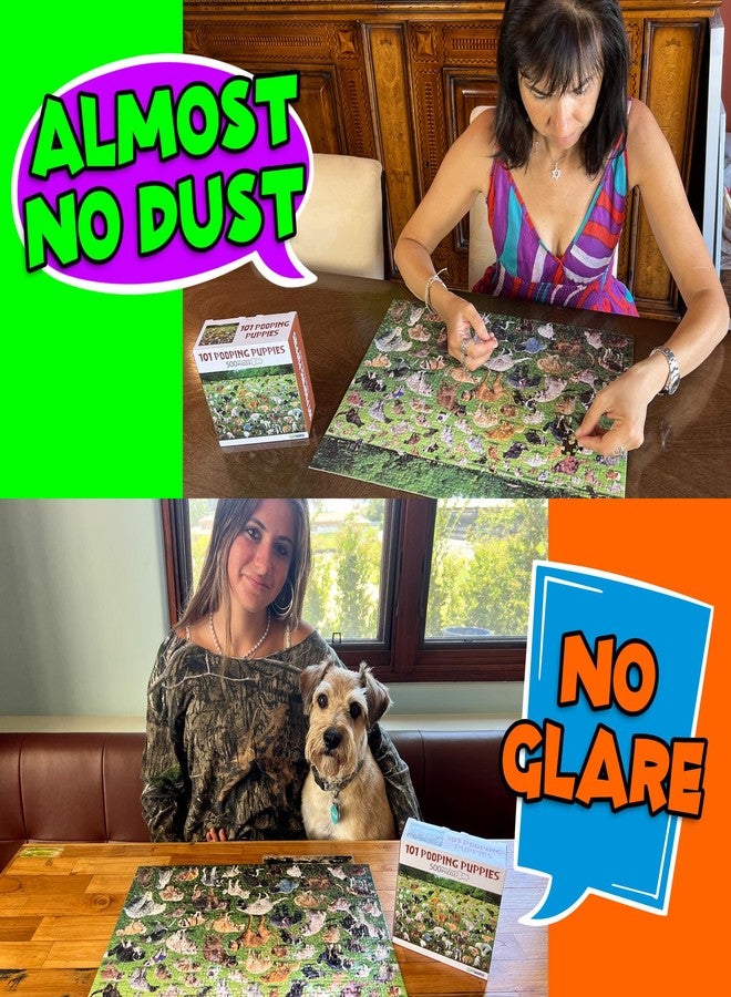 Funwares Original 101 Puppies Puzzle - 500-Piece Hilarious Dog Jigsaw - Funny Gift for Dog Lovers, White Elephant, and Pet Lovers with a Sense of Humor - Image 2
