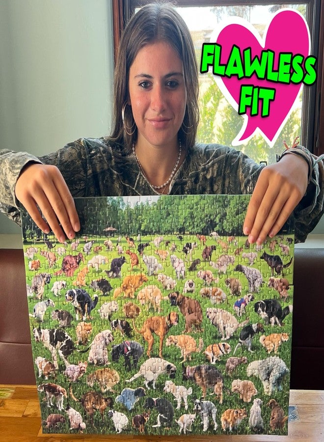 Funwares Original 101 Puppies Puzzle - 500-Piece Hilarious Dog Jigsaw - Funny Gift for Dog Lovers, White Elephant, and Pet Lovers with a Sense of Humor - Image 4