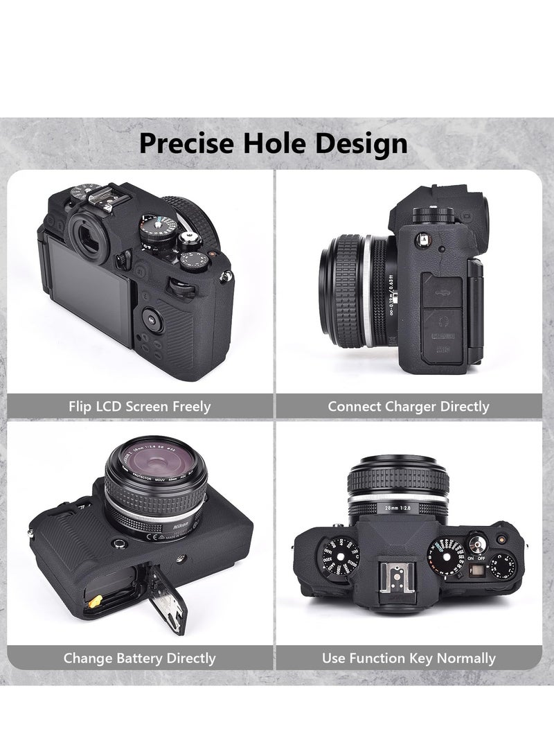 Soft Silicone Protective Case for Nikon Z F Digital Camera Anti-Scratch Lightweight Z F Camera Case Grip Cover - Black - Image 3