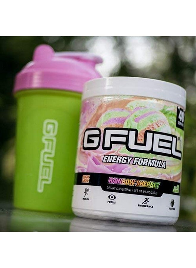 Gamma Labs - G Fuel Rainbow Sherbet Energy Powder, Sugar Free, Clean Caffeine Focus Supplement, Water Mix, Focus Amino, Vitamin + Antioxidants Blend - 9.8 Oz (40 Servings) - Image 1