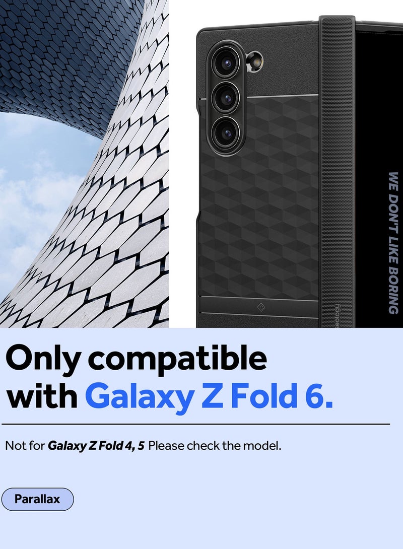 Caseology Parallax for Samsung Galaxy Z Fold 6 Case Cover (2024) with Hinge Protection - Matte Black - Image 2
