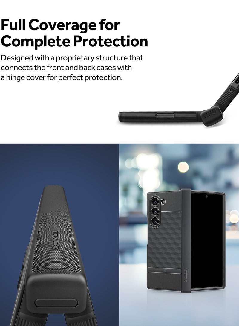 Caseology Parallax for Samsung Galaxy Z Fold 6 Case Cover (2024) with Hinge Protection - Matte Black - Image 4