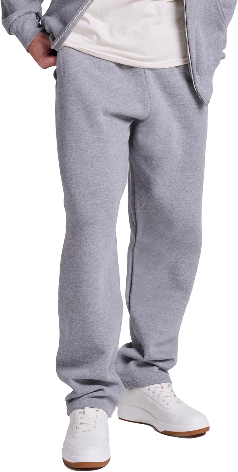 Russell Athletic Men's Dri-Power Open Bottom Sweatpants with Pockets - Oxford, XXL - Image 1