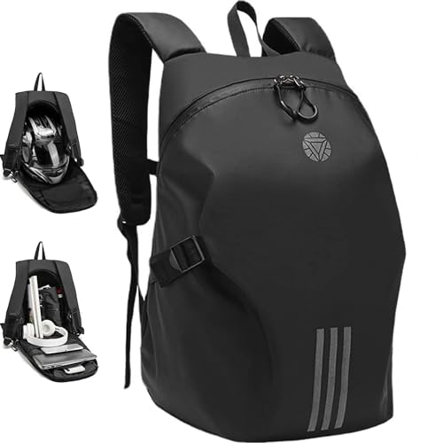 EHERDM Large Capacity Motorbike Helmet Backpack with Multiple Compartments Waterproof Riding Helmet Storage Backpack Durable Motorcycle Helmet Carrying Bag for Men Women - Image 1