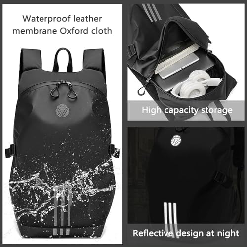 EHERDM Large Capacity Motorbike Helmet Backpack with Multiple Compartments Waterproof Riding Helmet Storage Backpack Durable Motorcycle Helmet Carrying Bag for Men Women - Image 4