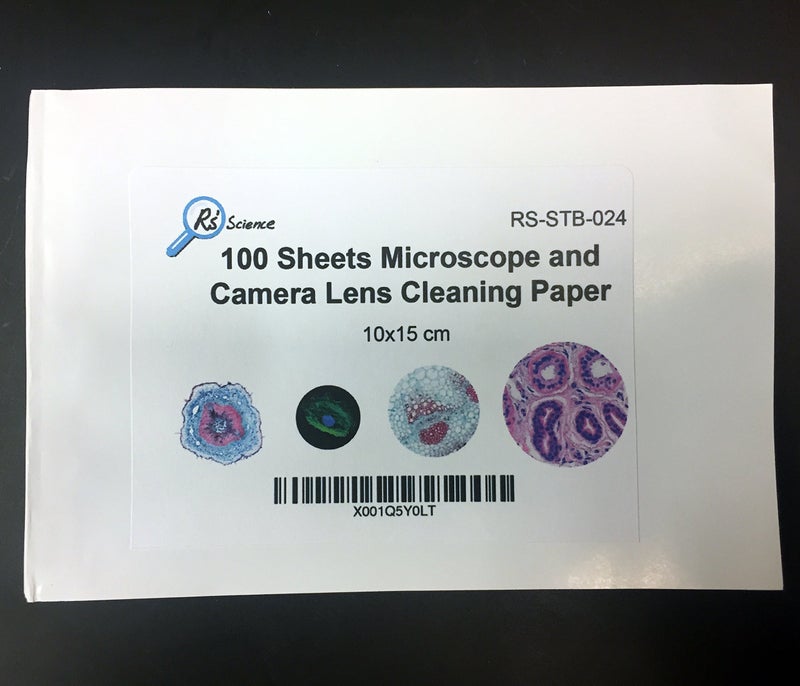 Rs' Science 300 Sheets Ultrasoft Microscope and Camera Lens Cleaning Paper - 3-Pack of 100-sheet booklets - Image 4