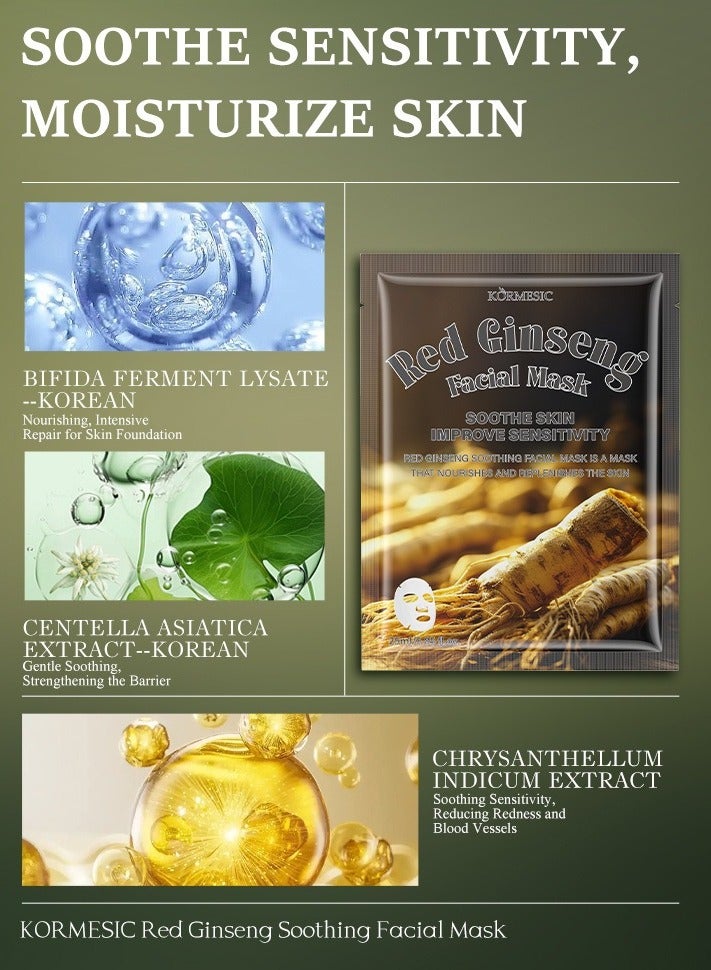 Kormesic 5 عبوات قناع الجينسنغ الأحمر 25 مل-تنشيط وتنشيط - Image 3