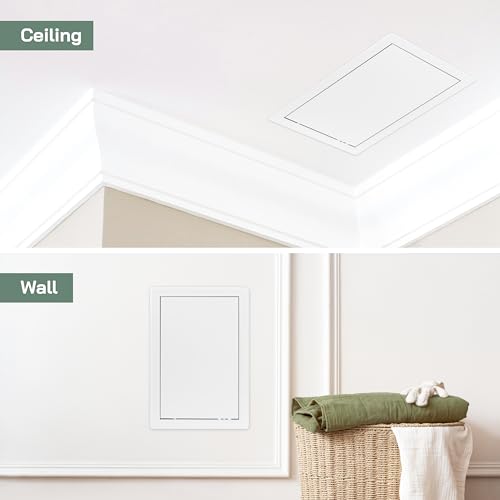 Vent Systems White ABS Plastic Access Panel 8 x 12 Inch - Access Panel with Door for Drywall, Wall and Ceiling Electrical and Plumbing Service Wall Hole Cover - Exterior Dimensions 8.7x12.7 Inches - Image 5