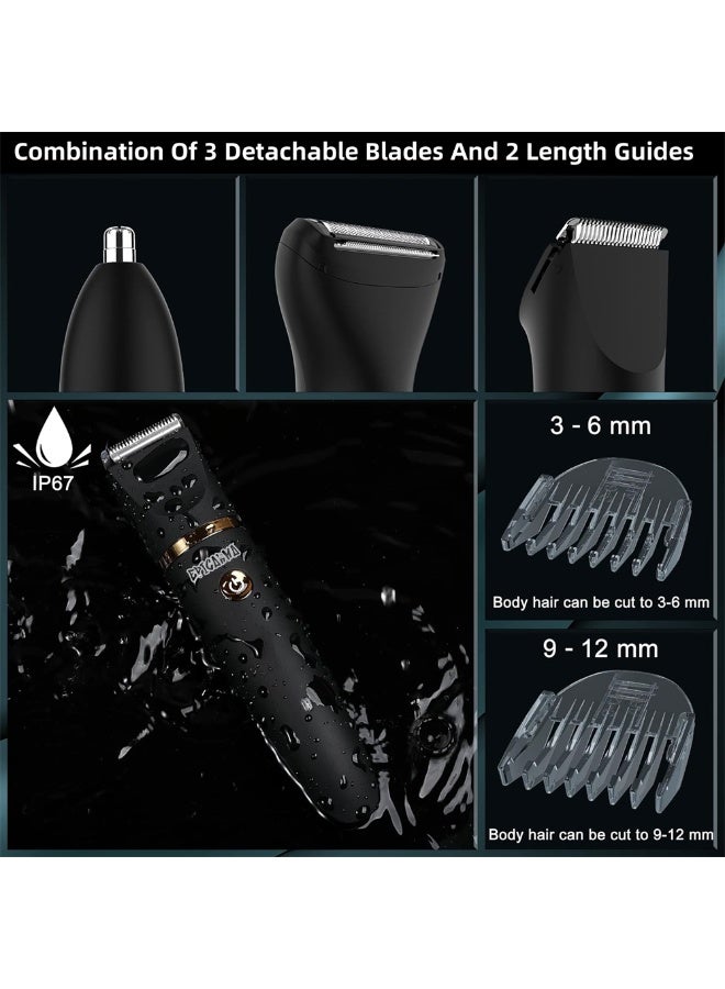 epicarma 3-in-1 Grooming Kit Trimmer for Men with Charging Stand, Matte Black Finish, All-in-One Professional Hair, Beard & Body Trimmer, Waterproof IPX6, SkinSafe Ceramic Blades, Fast Charging, Nose & Ear Hair Trimmer, Hair Clipper & Beard Comb Set - Image 5