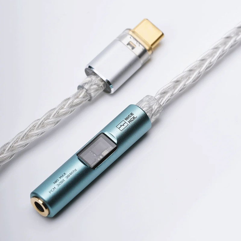 Nicehck NK1 MAX Aluminum Alloy Metal Type-C to 3.5mm DAC Adapter Cable, Silver - Image 2