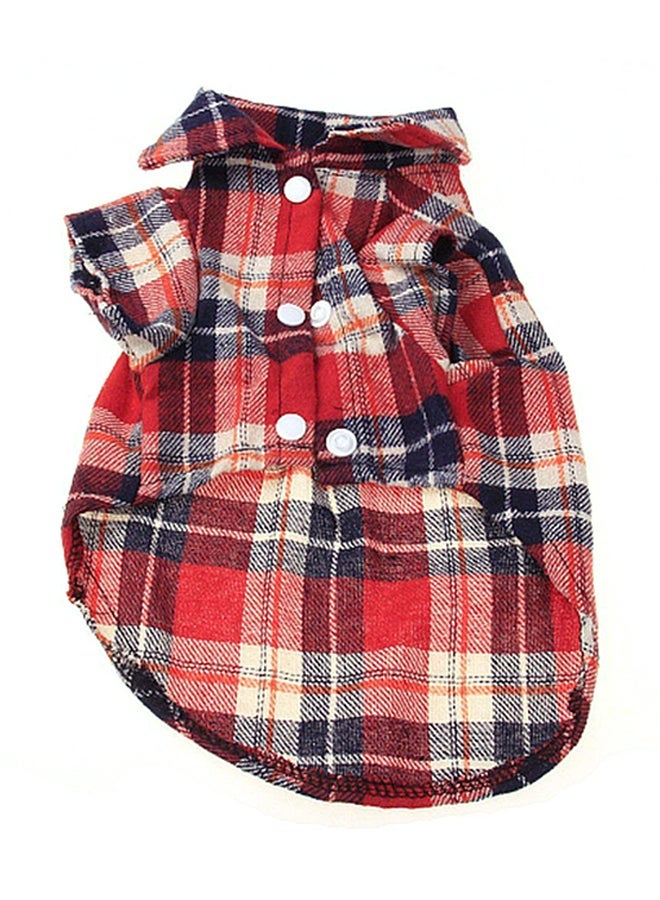 NIBEMINENT Summer Fashionable Plaid Tops Red Smallyard - Image 1