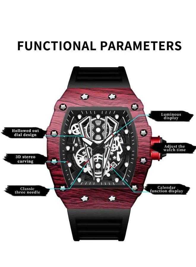 Men's Sports Waterproof Watch Silicone Strap B8577 -42mm - Image 3