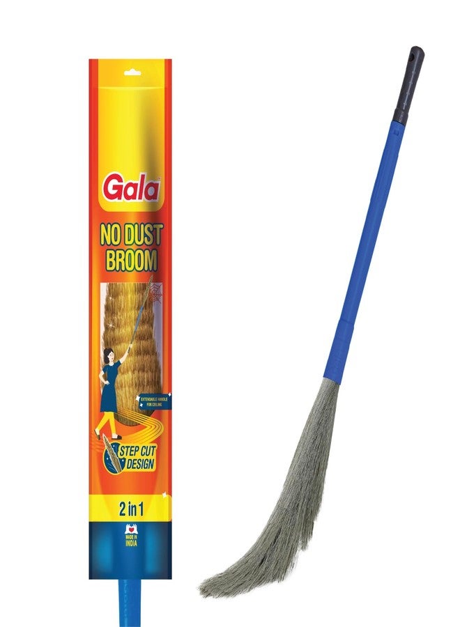 Gala No Dust Floor Broom- (Freedom from New Broom Dust- Bhusa) 2-in-1 - with Extendable Handle (1) - Image 1