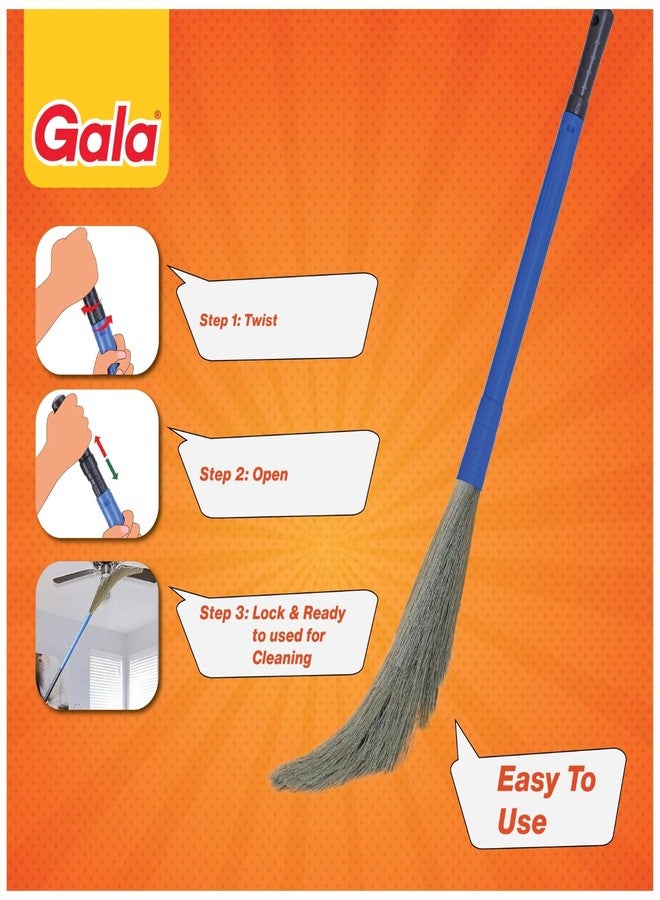 Gala No Dust Floor Broom- (Freedom from New Broom Dust- Bhusa) 2-in-1 - with Extendable Handle (1) - Image 2